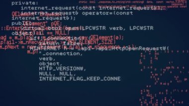 Siyah arkaplan üzerinde dijital veri işleme animasyonu. küresel çevrimiçi hesaplama ve veri işleme kavramı dijital olarak oluşturulmuş video.