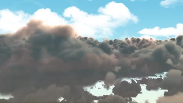 Κινούμενα Σχέδια Ουρανού Γεμάτα Κινούμενα Σύννεφα Έννοια Χρώματος Κίνησης Και — Αρχείο Βίντεο