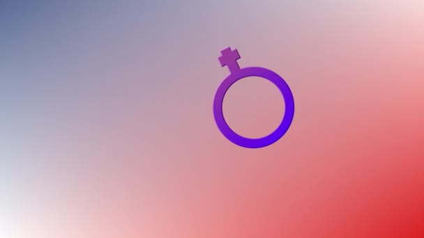 Animation Des Nicht Binären Symbols Auf Buntem Hintergrund Lgbt Ein — Stockvideo