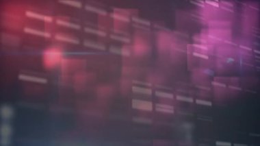 Şebeke ve kareler üzerinde ışıldayan veri işleme animasyonu. küresel hesaplama ve veri işleme kavramı dijital olarak oluşturulmuş video.