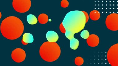 Hareket eden leke ve mor arka planda lekeler. Sosyal medya ve iletişim arayüzü kavramı dijital olarak oluşturulmuş video.