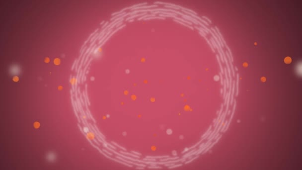 Κινούμενα Σχέδια Των Φώτων Και Σχήμα Κύκλου Πάνω Από Ροζ — Αρχείο Βίντεο