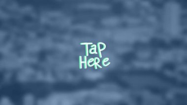 Odak şehir manzarası dışında satırları olan tıklama metninin canlandırması. çevrimiçi ağ, internet ve sosyal medya konsepti dijital olarak oluşturulmuş video.