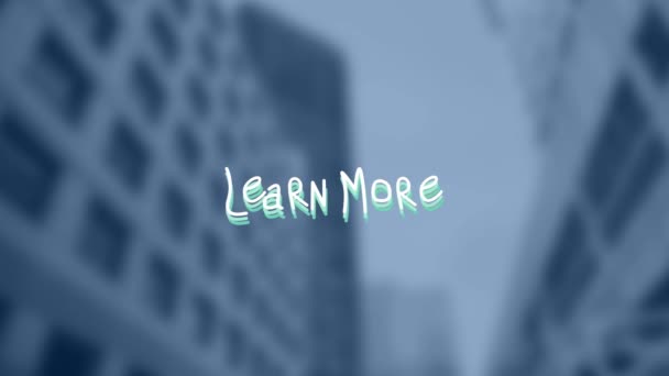 Animation Apprendre Texte Avec Des Lignes Sur Paysage Urbain Hors — Video