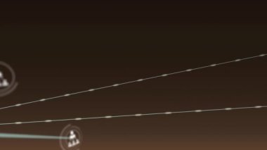 Gri arkaplan üzerinde insan simgeleriyle bağlantı ağının animasyonu. küresel ağlar, bağlantılar ve dijital arayüz konsepti dijital olarak oluşturulmuş video.