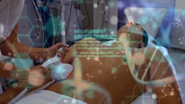 레이저 치료를 의사에 공식의 애니메이션 서비스의 개념은 디지털로 만들어 비디오입니다 — 비디오