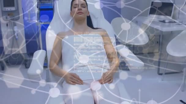 데이터 처리의 애니메이션 병원에서 환자에 디지털 비디오 — 비디오