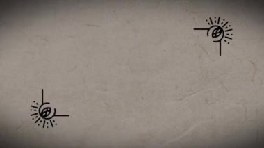 Mavi arkaplanda yanan kağıt ile bağlantı ağının animasyonu. küresel iş, finans, bağlantılar ve dijital arayüz konsepti dijital olarak oluşturulmuş video.