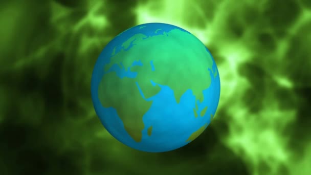 在黑色背景上的带有地球仪的光路动画 全球商业 连接和数字视频接口概念 — 图库视频影像