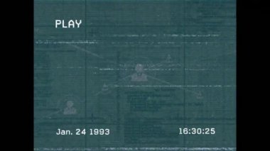 Dijital arayüzle ekran animasyonu, bağlantı ağı ve arızalı veri işleme. küresel bağlantılar, dijital arayüz ve dijital arayüz konsepti dijital olarak oluşturulmuş video