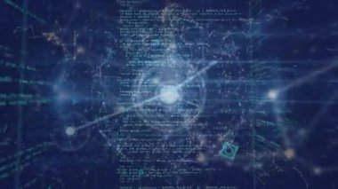 Dünya üzerindeki veri işleme ağıyla bağlantıların animasyonu. küresel bağlantılar, ağlar ve dijital arayüz konsepti dijital olarak oluşturulmuş video.