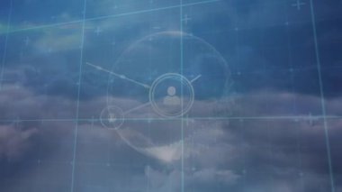 Dünya üzerindeki insan simgeleriyle bağlantı ağının animasyonu. küresel bağlantılar, ağlar ve dijital arayüz konsepti dijital olarak oluşturulmuş video.