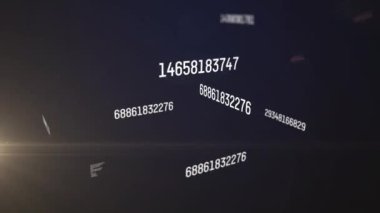 Sayılar ve veri işleme animasyonu. küresel bağlantılar, ağlar ve veri işleme konsepti dijital olarak oluşturulmuş video.