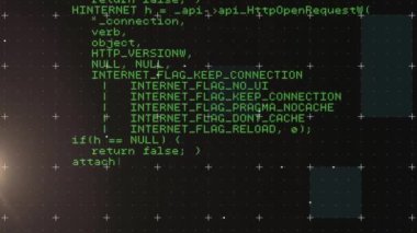 Şebeke ve işaretleyiciler üzerinde veri işleme animasyonu. küresel bağlantılar, ağlar ve veri işleme konsepti dijital olarak oluşturulmuş video.