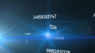 Değişiklik ve veri işleme numaralarının animasyonu. küresel bağlantılar, ağlar ve veri işleme konsepti dijital olarak oluşturulmuş video.