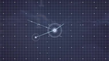 İkili kodlama veri işleme üzerine simgelerle bağlantı ağının animasyonu. küresel bağlantılar ve veri işleme konsepti dijital olarak oluşturulmuş video.