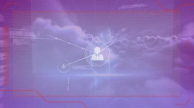 İnsan vücudu ve veri işleme üzerinde insan ikonlarıyla bağlantı ağının animasyonu. küresel bağlantılar ve veri işleme konsepti dijital olarak oluşturulmuş video.