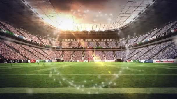 Animation Mon Texte Des Spots Sur Stade Sport Concept Global — Video