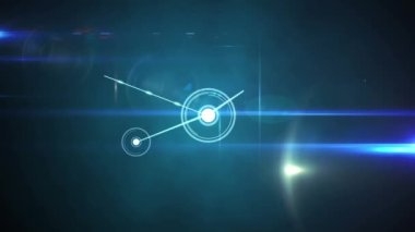 Mavi arkaplandaki simgelerin ve bağlantı ağının canlandırılması. Sosyal medya ve iletişim arayüzü kavramı dijital olarak oluşturulmuş video.