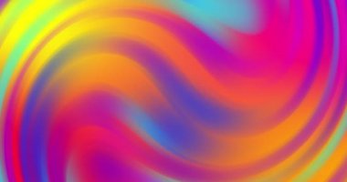 Hareket eden ve değişen çok renkli dalgaların animasyonu. renk, hareket ve dijital arayüz videosu dijital olarak oluşturuldu.