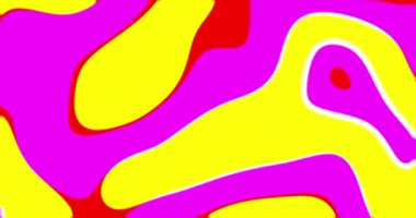 Hareket eden, el sallayan kırmızı, pembe ve sarı renklerin animasyonu. renk, hareket ve dijital arayüz videosu dijital olarak oluşturuldu.