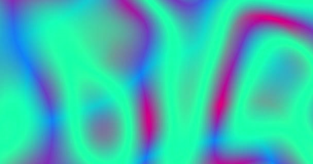 Animation de couleurs rose, bleu et vert se déplaçant et ondulant. couleur, mouvement et concept d'interface numérique vidéo générée numériquement.