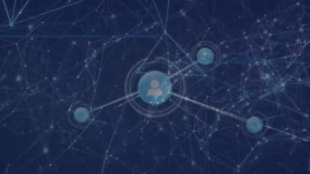 사람들 연결의 네트워크 애니메이션 글로벌 네트워크 데이터 디지털 비디오 — 비디오