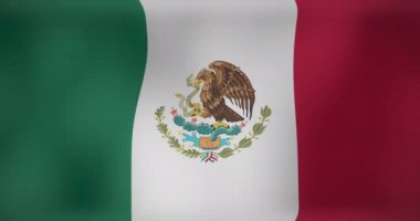 Animation of waving flag of mexico. flags, national symbols and patriotism concept digitally generated video.
