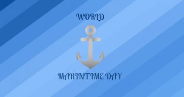 Dünya Denizcilik Günü metninin sunucu üzerinden canlandırılması. dünya deniz günü ve dijital olarak üretilen video konsepti.