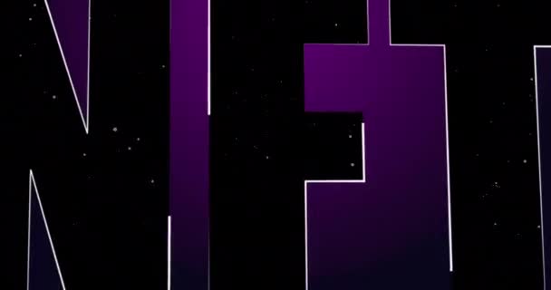 Анімація Чорного Ятого Тексту Фіолетовому Фоні Глобальна Мережа Цифрові Ресурси — стокове відео