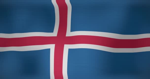 Animacja Machającej Flagi Wyspy Flagi Symbole Narodowe Koncepcja Patriotyzmu Generowane — Wideo stockowe