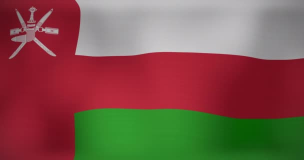 Animación Ondear Bandera Oman Patriotismo Bandera Del Mundo Concepto Vídeo — Vídeo de stock