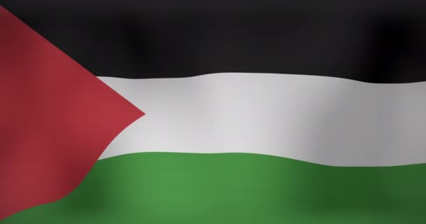 Анимация Размахивающего Флагом Палестина Патриотизм Флаг Мировой Концепции Цифрового Видео — стоковое видео