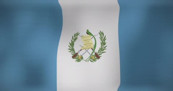 グアテマラの旗を振るアニメーション 愛国心と世界の概念の旗をデジタルで生成し — ストック動画