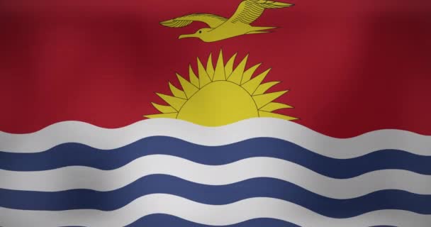 Animation Drapeau Agitant Des Kiribati Patriotisme Drapeau Monde Concept Vidéo — Video