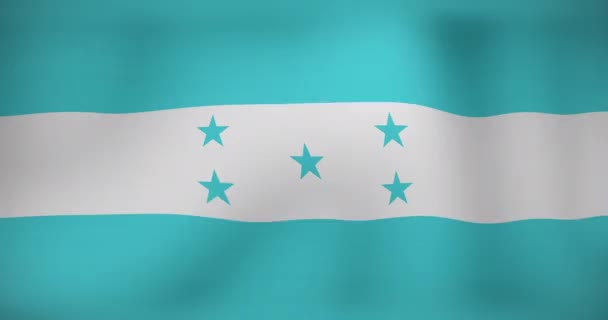 Animation Waving Flag Honduras Flags National Symbols Patriotism Concept Digitally — Stock Video