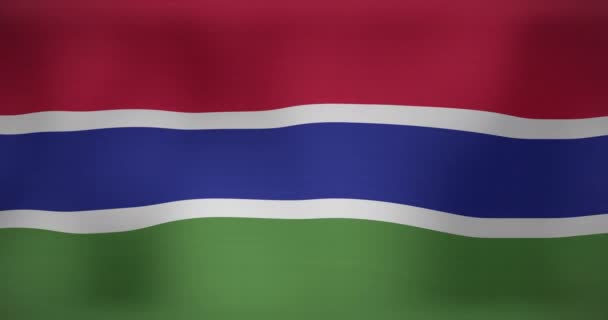 Animación Ondear Bandera Gambia Patriotismo Bandera Del Mundo Concepto Vídeo — Vídeos de Stock