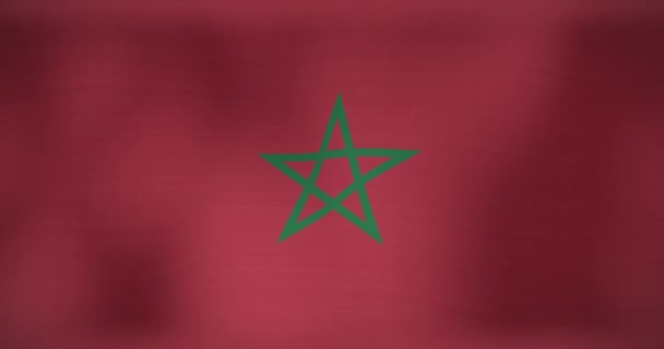 Animación Ondear Bandera Morocco Patriotismo Bandera Del Mundo Concepto Vídeo — Vídeos de Stock