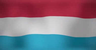 Hollanda 'nın sallanan bayrağının animasyonu. Dijital olarak üretilen bayraklar, ulusal semboller ve vatanseverlik kavramı.