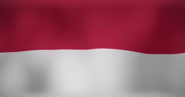 Κινούμενο Σχέδιο Κυματίσματος Σημαίας Της Ινδονησίας Πατριωτισμός Και Σημαία Του — Αρχείο Βίντεο