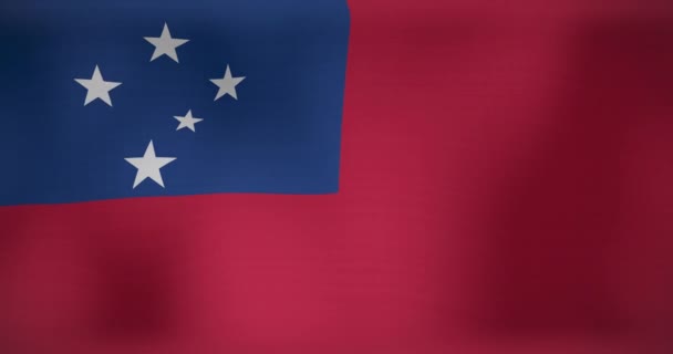 Анимация Размахивающего Флагом Самоа Патриотизм Флаг Мировой Концепции Цифрового Видео — стоковое видео