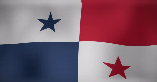 Κινούμενο Σχέδιο Κυματίσματος Της Σημαίας Του Παναμά Πατριωτισμός Και Σημαία — Αρχείο Βίντεο