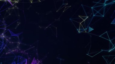 Donanma arkaplanındaki bağlantı ağının animasyonu. küresel bağlantılar, iş dünyası, dijital arayüz, teknoloji ve ağ konsepti dijital olarak oluşturulmuş video.