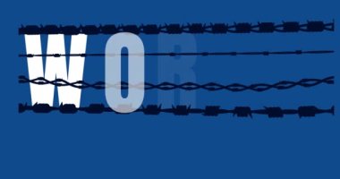 Lacivert arka planda dünya mülteci günü animasyonu. mülteci haftası konsepti dijital olarak oluşturulmuş video.