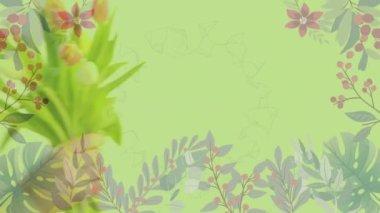 Çiçeksel dekoratif desenlerin birleşik videosu bir demet çiçeğe karşı. dekoratif konsept