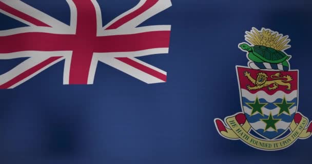 Animation Nationella Flagga Caymanöarna Viftar Patriotism Politik Och Firande Koncept — Stockvideo