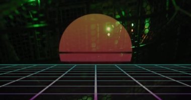 Şebeke ağı ve yuvarlak şekli bir bilgisayar sunucusuna karşı. bilgisayar arayüzü ve veri depolama teknolojisi kavramı