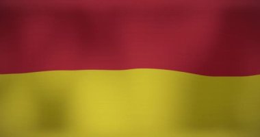 Sahilde sallanan cankurtaran bayrağı animasyonu. Vatanseverlik, siyaset ve kutlama konsepti dijital olarak oluşturulmuş video.