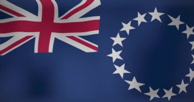 Aşçı adalarının ulusal bayrağının dalgalanması. Vatanseverlik, siyaset ve kutlama konsepti dijital olarak oluşturulmuş video.