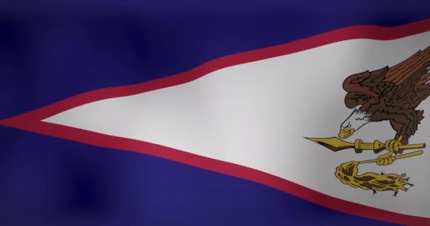Ulusal Samoa Bayrağının Dalgalanması Vatanseverlik Siyaset Kutlama Konsepti Dijital Olarak — Stok video
